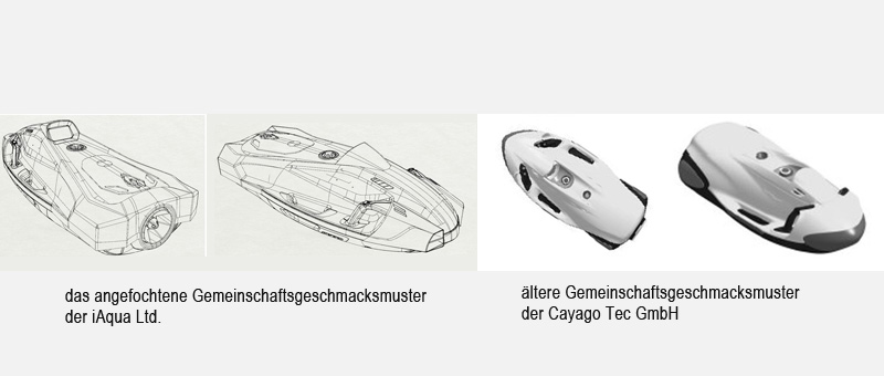 Wasser-Scooter Ähnlichkeit: die beiden Designs im direkten im Vergleich